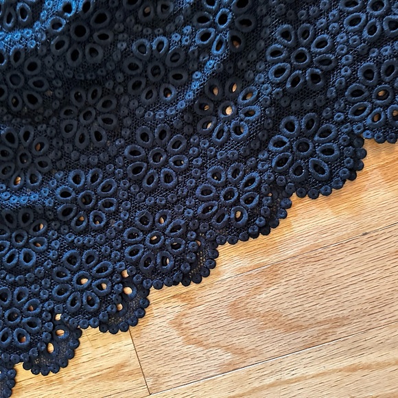 NWT Hill House Home Black Scallop Lace June Nap Top & Delphine Nap Skirt - Picture 5 of 7